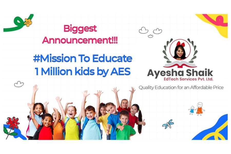 Ayesha Shaik Edtech Services Launches New Project Called #AESteach1MillionKids
