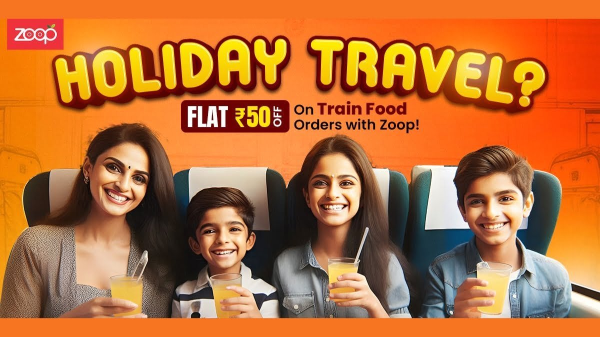 Travel Deal: Flat Rs 50 Off on Train Food Order with Zoop!