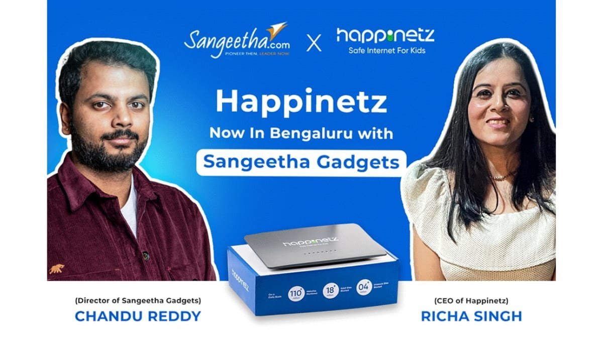 Happinetz Partners with Sangeetha Gadgets to Bring Safe Internet for Kids Boxes to Bengaluru Homes