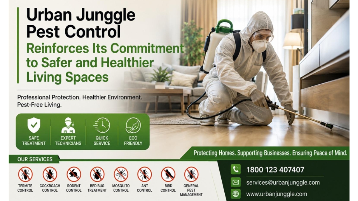Urban Junggle Pest Control Reinforces Its Commitment to Safer and Healthier Living Spaces